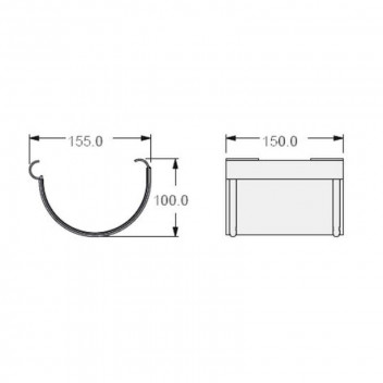 GUTTER CLIP PVC UNION ROUND MARLEY.