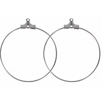 SILVER CRAFT HOOP EARRING 3CM 4PIECE