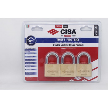 PADLOCK 50MM 4PP KEYED ALIKE 2201050KX4BLST THEFT PROTEKT  CISA