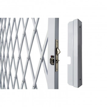 WHITE ALUMINIUM FLEX SECURITY GATE 840X2000MM
