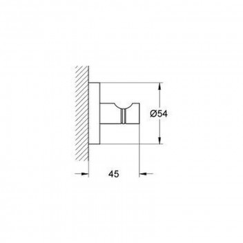 GROHE ESSENTIALS SINGLE ROBE HOOK