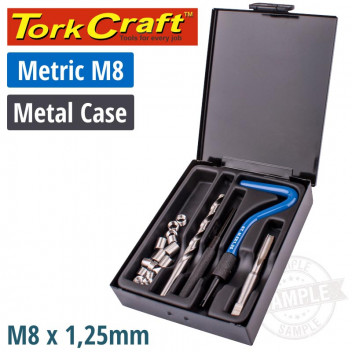 TORK CRAFT M8 THREAD REPAIR KID WITH TOOLBOX