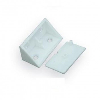 BRACKET CORNER PPPB004/10 WHITE 38X22MM 10PP FIT