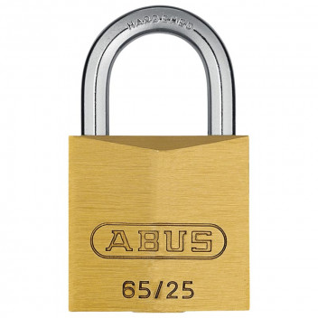 ABUS BRASS SINGLE BLISTER PADLOCK 65 25MM