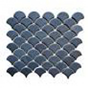 DUSTY NOIR RECYCLE GLASS FAN MATT MOSAIC 297X294MM