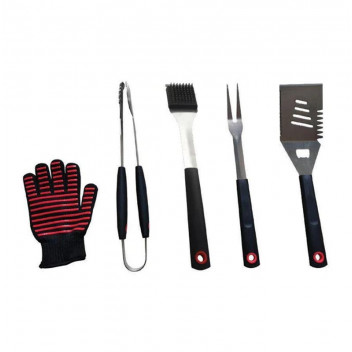 UTENSIL SET BRAAI TOOLS STAINLESS STEEL 5PIECE ALVA