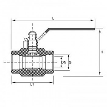 COCK BALL NYLON LEVER FXF 50MM VALVE