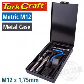 TORK CRAFT M12 THREAD REPAIR KIT WITH TOOLBOX
