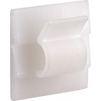 RUWAG WHITE MOUNT PAD CABLE CLAMP 9.5X18.5MM 10PER PACK