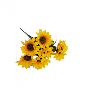 7 HEADS SUNFLOWER BUNCH ARTIFICIAL FLOWER 36CM