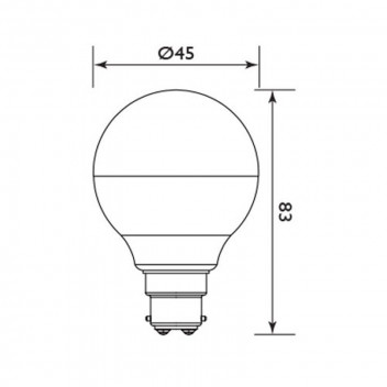 EUROLUX LED GOLFBALL BULB FROSTED B22 6W 5000K