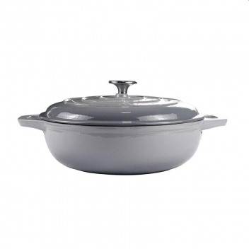 ROUND CASSEROLE (DISH)(C/I)(4L)(GREY)