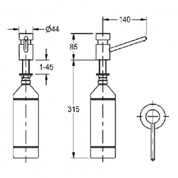FRANKE SOAP DISPENSER INCLUDING BOTTLE