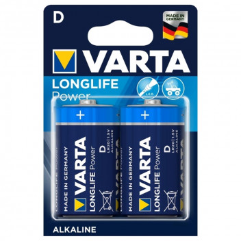 VARTA LONGLIFE POWER BATTERY D 2 PER PACK