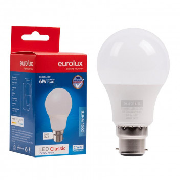 EUROLUX CLASSIC LED BULB A60 B22 6W