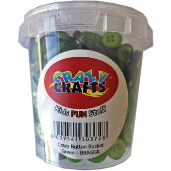 BUTTON CRAFT TUB GREEN AND YELLOW