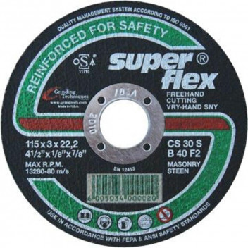 SUPERFLEX STONE CUT WHEEL 115X3X22.2