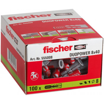 FISCHER DUOPOWER PLUG 8X40MM 100PP.