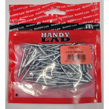 HANDYLAD RIVET STEEL 3.2X10MM 100PP