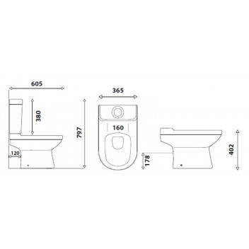 WHITE SHORTLAND SOFT CLOSE TOILET SUITE