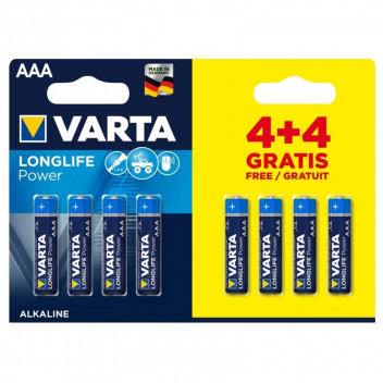 VARTA BATTERY HIGH ENERGY AAA 8PP