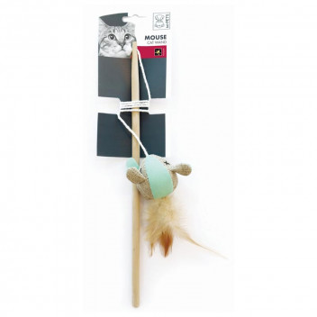 VALEMOUNT LONG WAND MOUSE CAT TOY 35CM