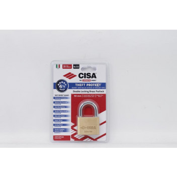 PADLOCK BRASS  50MM C21010/50 CISA BLISTER