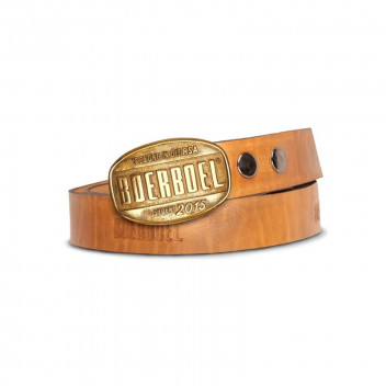 ANTIQUE BRASS BUCKLE TAN LADIES LEATHER BELT SIZE 28