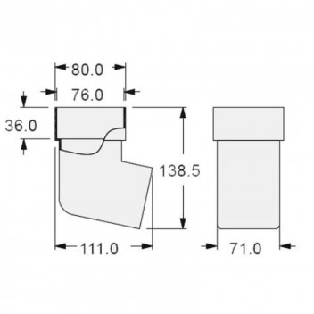 GUTTER SHOE PVC BEND SQUARE MARLEY.