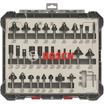 BOSCH 30 PIECE MIXED MAX STARTER ROUTER BIT SET