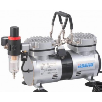 COMPRESSOR FOR AIRBRUSH 2CYL W/REG. AND FILTER