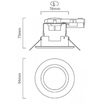TILT D/LIGHT 94MM SATIN CHROME