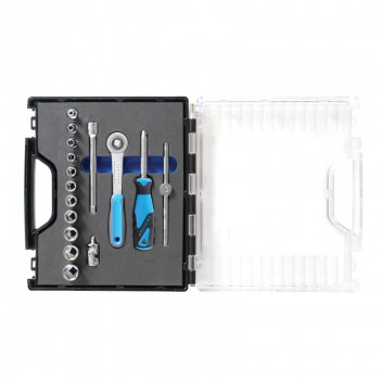 GEDORE BLUE SOCKET SET 1/4INCH 16PIECE