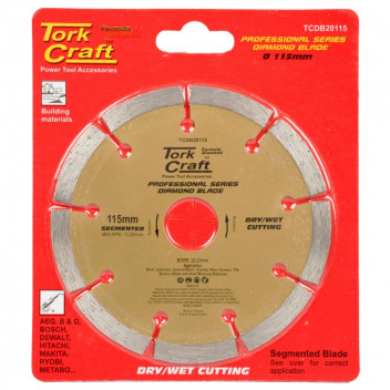 TORK CRAFT SEGMENTED PROFESIONAL DIAMOND CUTTING BLADE 115MM