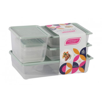 CONTOUR SAGE PLASTIC CONTAINER SET 12 PIECE