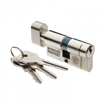 CYLINDER KNOB 60MM DOUBLE NICKEL 0G30207N+BLST BURGLAR PROTEKT C2000 P