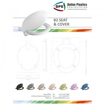 DUTTON WHITE ECONOMY B2 TOILET SEAT