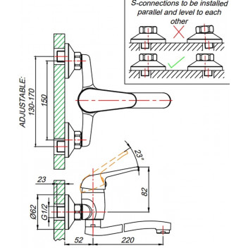 MIXED - SOLID SINK MIXER STD OFFSET.