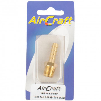 AIR CRAFT BRASS CONNECTOR HOSE TAIL 1/4 X 8MM