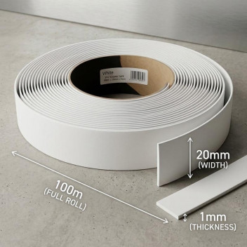 SUPER WHITE HG EDGING 20MMX1MMX10M