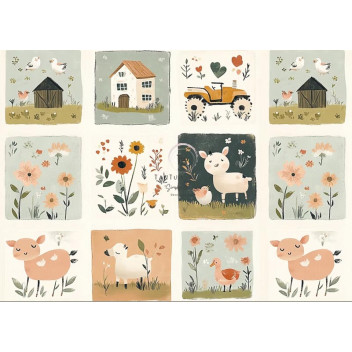 DECOUPAGE CHARMING PASTURES A4