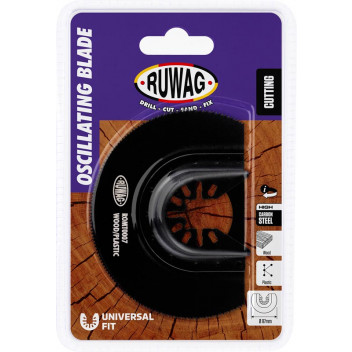 RUWAG OSCILLATING MULTI-TOOL RADIAL BLADE WOOD & PLASTIC 87MM
