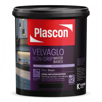 PLASCON VELVAGLO DEEP WATERBASED NON-DRIP ENAMEL BASEPAINT 1L