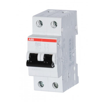 ABB DIN RAIL 2 POLE CIRCUIT BREAKER 63AMP 3KA