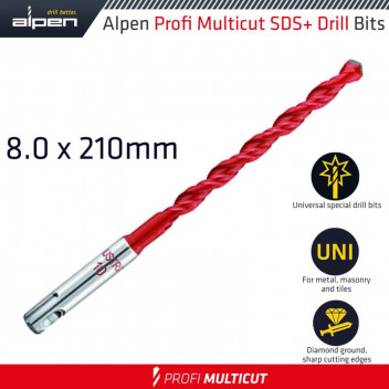 ALPEN SDS MULTICUT DRILL BIT 8X210MM
