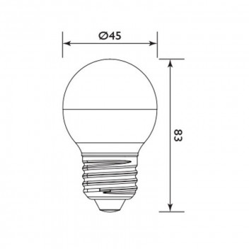 EUROLUX LED GOLFBALL BULB FROSTED E27 6W 5000K