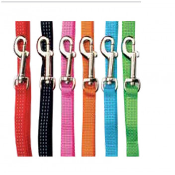 BLACK REFLECTIVE LEASH 25MM