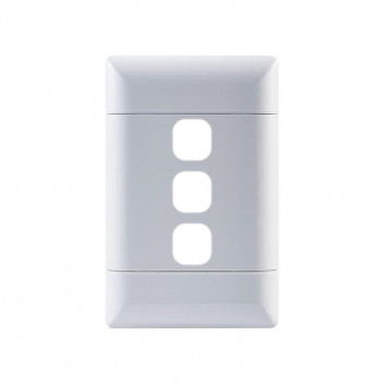 NEU WHITE 3 LEVER GRID PLATE 100X50MM