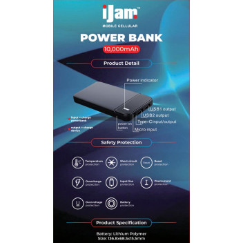 IJAM POWERBANK 10,000MAH CAPACITY