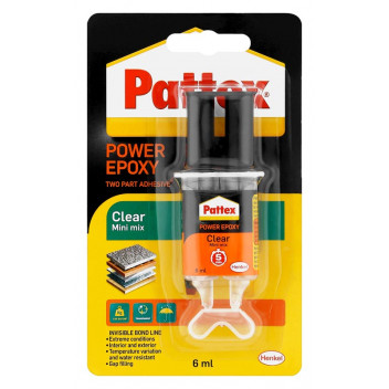 ADHESIVE EPOXY 1397681 2 PART MINI SYRINGE 6ML PATTEX